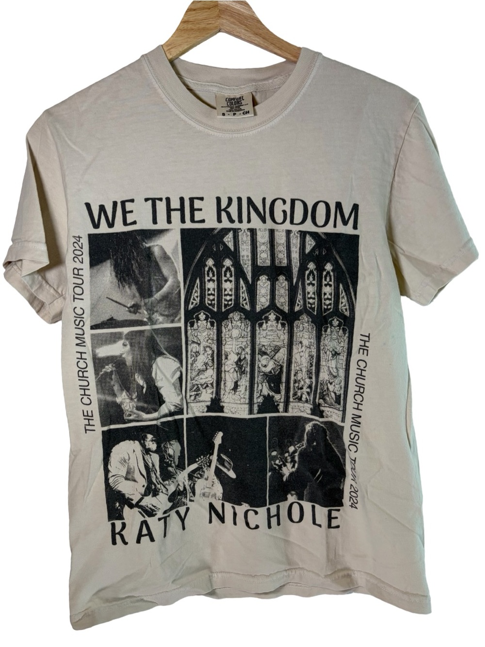 Katy Nichole 'We The Kingdom' Beige Graphic Tour T‑Shirt small